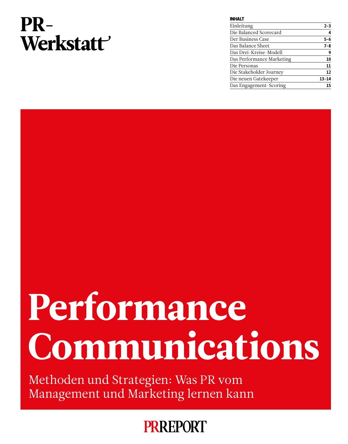 PR-Werkstatt Performance Communications, Leseprobe Seite 1 von 5