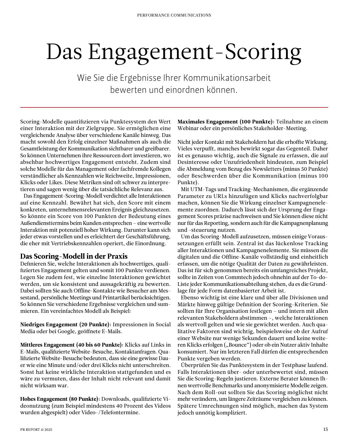PR-Werkstatt Performance Communications, Leseprobe Seite 4 von 5